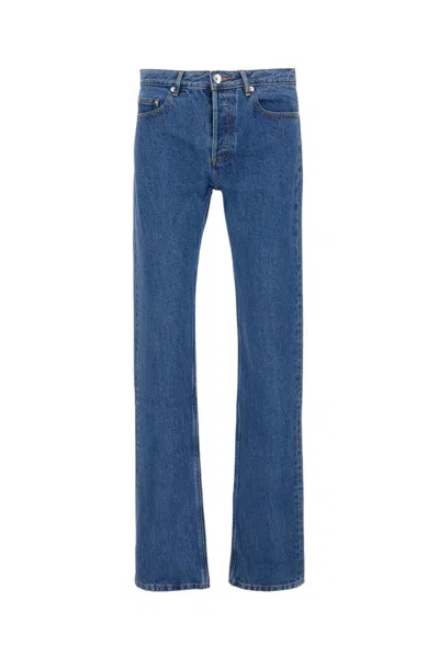 A.p.c. Blue Mid Rise Jeans In Multi