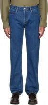 Apc A.p.c. Relaxed Jeans In Ial Washed Indigo