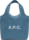 Apc Blue Ninon Tote In Iaa Blue