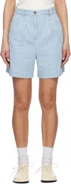 Apc A.p.c. Shorts In Iav Pale Blue
