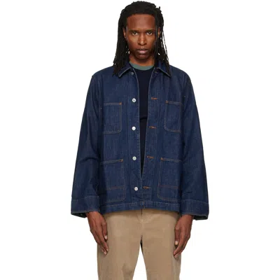 A.p.c. Blue Perec Denim Jacket In Ial Washed Indigo