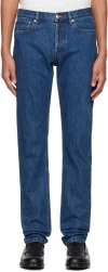 Apc Blue Petit New Standard Jeans In Ial Washed Indigo