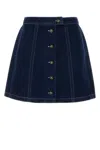 Apc Blue Pipa Denim Skirt