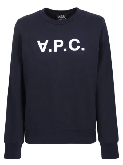 Apc Blue Pure Cotton Sweatshirts In Black