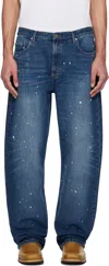 Apc Blue Relaxed Jeans In Ial Washed Indigo