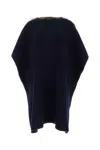 Apc X Jw Anderson Zip-detailed Ribbed Kaftan In Dark Blue
