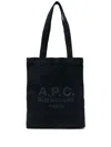 Apc A.p.c. Logo Printed Shoulder Bag In Black