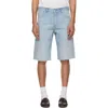 A.p.c. Blue Sam Denim Bermuda Shorts In Blue