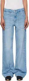 Apc Jeans With Belt Loops In Blue