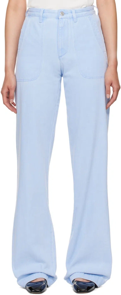 Apc Blue Seaside Jeans In Aaf Bleached Out