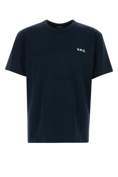 Apc Blue Short-sleeve T-shirt In Black