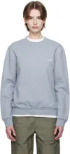 Apc Blue Standard Item Overdye Sweatshirt In Bleu Clair/ecru