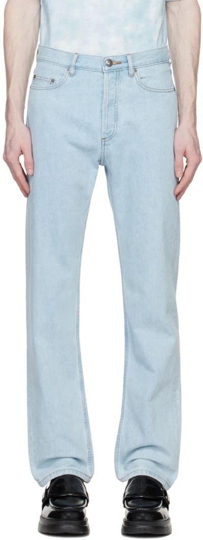 Apc Blue Standard Jeans In Aaf Bleached Out