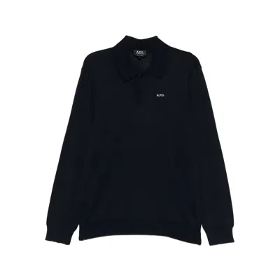 APC A.P.C. BLUE SWEATERS & KNITWEAR - JUMPERS MEN