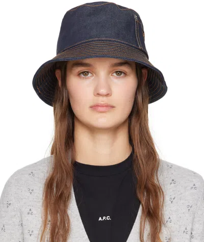 Apc Blue Thais Bucket Hat In Iai Indigo