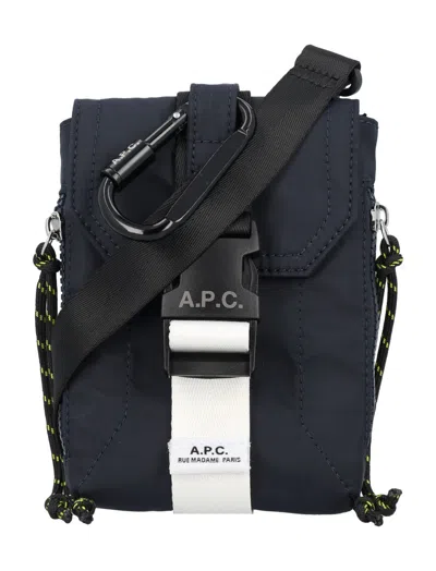 A.p.c. Blue Treck Crossbody Bag In Red