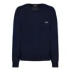 Apc A.p.c. Blue Wool Sweater In Black