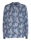 Apc A.p.c. Multicolour Viscose Blouse In Blue