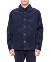 Apc A.p.c. Bobby Corduroy Shirt Jacket With Classic Button Closure In Blue