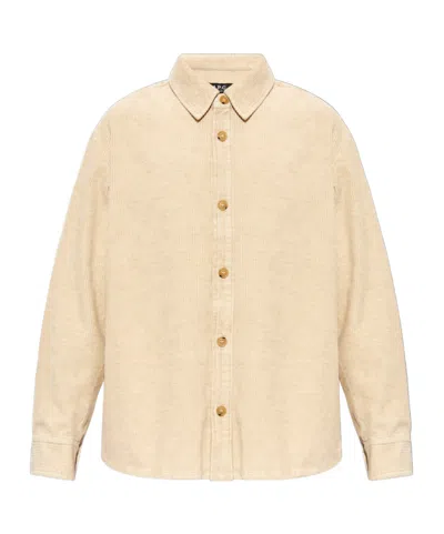 Apc Bobby Corduroy Shirt In Nude