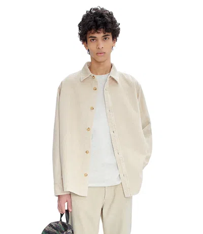 Apc Bobby Logo Overshirt In Aad - Ecru