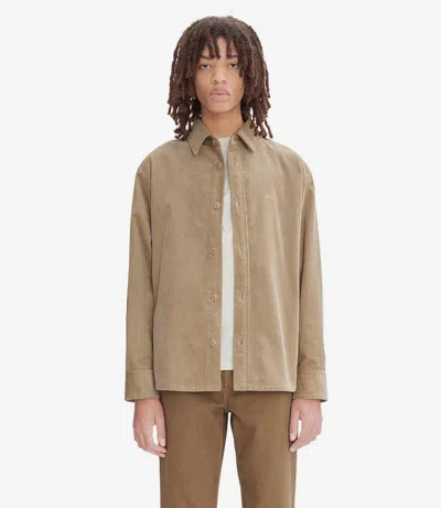 APC BOBBY LOGO OVERSHIRT M BEIGE