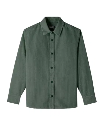 Apc Bobby Logo Shirt In Green