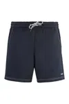 Apc A.p.c. Logo Embroidered Drawstring Swim Shorts In Black