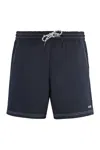 Apc A.p.c. Logo Embroidered Drawstring Swim Shorts In Blue