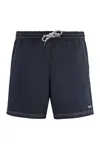Apc A.p.c. Logo Embroidered Drawstring Swim Shorts In Blue