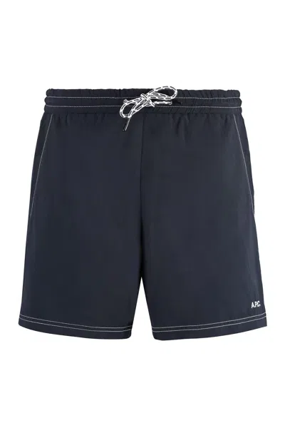 A.p.c. Bobby Nylon Swim Shorts In Black