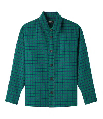 Apc Bobby Overshirt In Kaa - Green