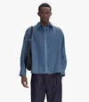 Apc Bobby Overshirt L Steel Blue In Steel Blue