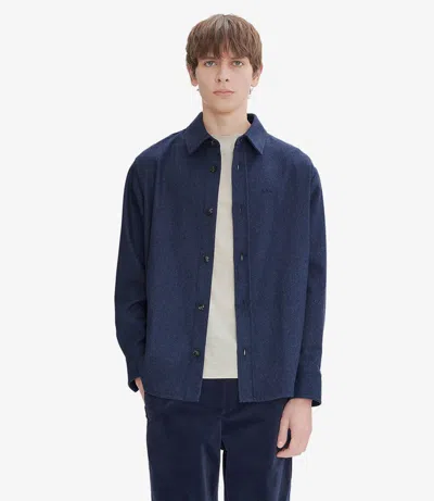 Apc Bobby Overshirt Xl Dark Navy Blue