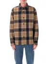 Apc Bobby Oversized Checked Wool-blend Flannel Overshirt In Blue