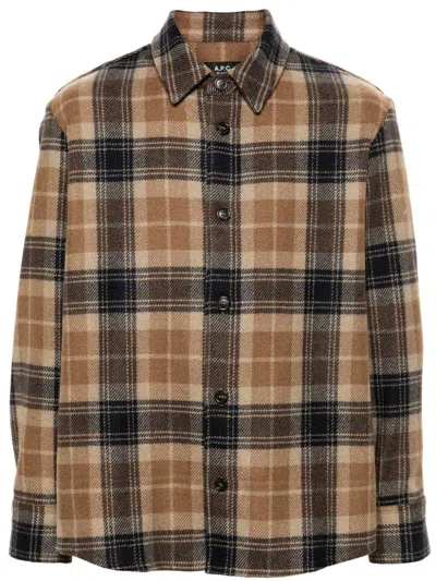 Apc Bobby Shirt Jacket In Neutrals