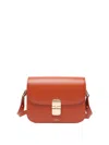Apc A.p.c. Grace Small Leather Crossbody Bag In Red