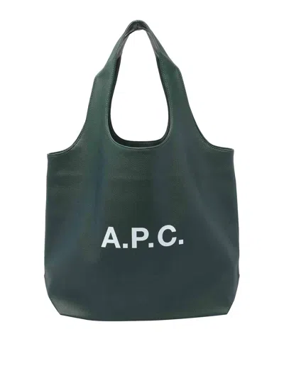 Apc Ninon Tote Bag In Green
