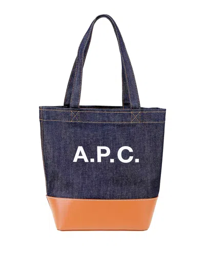 Apc Axel Small Tote In Lavado Oscuro