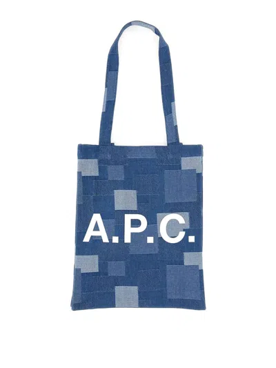 Apc Lou Tote Bag In Blue
