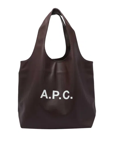 APC DARK BROWN NINON TOTE