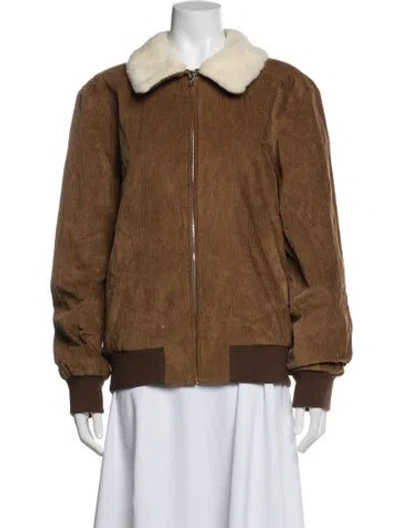 Pre-owned A.p.c. Bomber Jacket In Brown