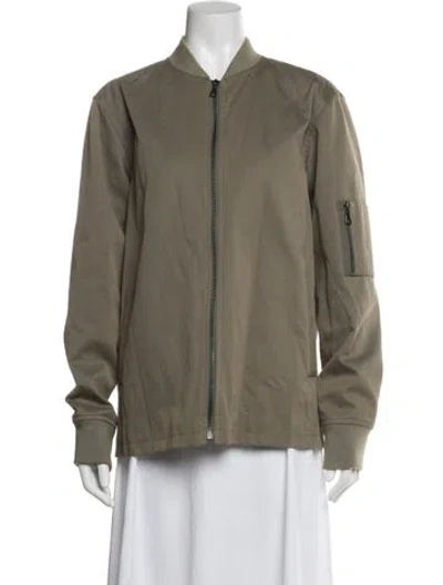 Pre-owned A.p.c. Bomber Jacket In Green