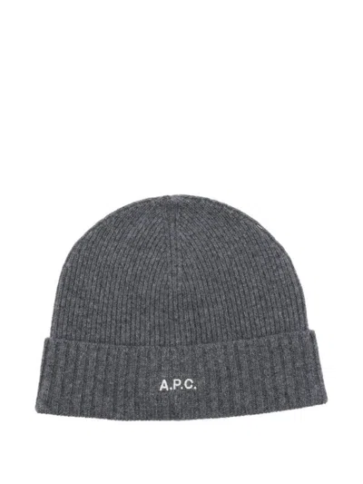 Apc A.p.c. Bonnet "colin" Accessories In Gray
