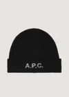 Apc A.p.c. Berretto In Lana Con Logo In Black