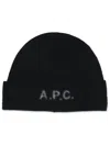 Apc A.p.c. Berretto In Lana Con Logo In Black