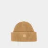 Apc A.p.c. Beanie Hat With Logo In Brown