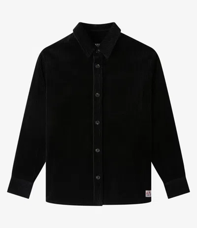 Apc Boris Overshirt M Lzz In Lzz - Black
