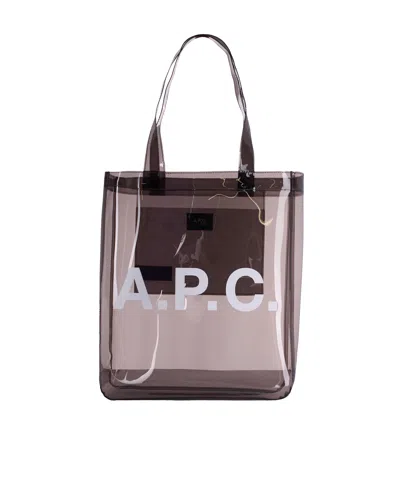 A.p.c. Borsa A Spalla Lou Small Anthracite In White
