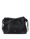 A.p.c. Ninon Mini Bag With Drawstring In Black